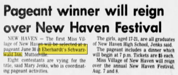 Eberhardts Schwarzwald Inn - June 1976 Pageant (newer photo)